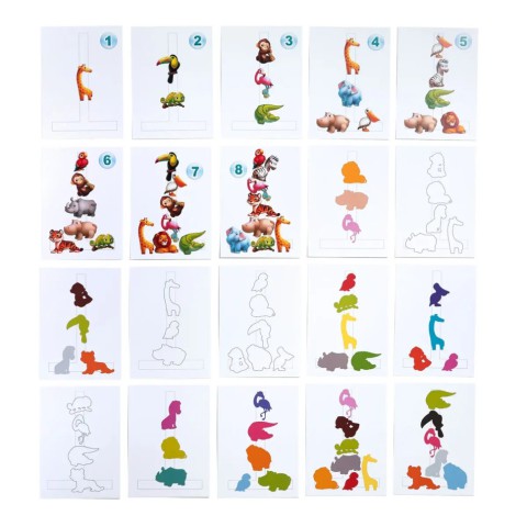 Дерев'яна настільна гра "Повтори за схемою - Африка" Ubumblebees (ПСД178) PSD178 на липучках