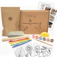 Дитячий глиняний набір для творчості GL-002 природна глина 1 кг