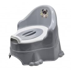 Горщик дитячий з кришкою 5163TXK(Grey) пластик, сірий