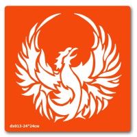 Трафарет для біо-тату Фенікс dx013-24*24см, розмір 24 х 24см
