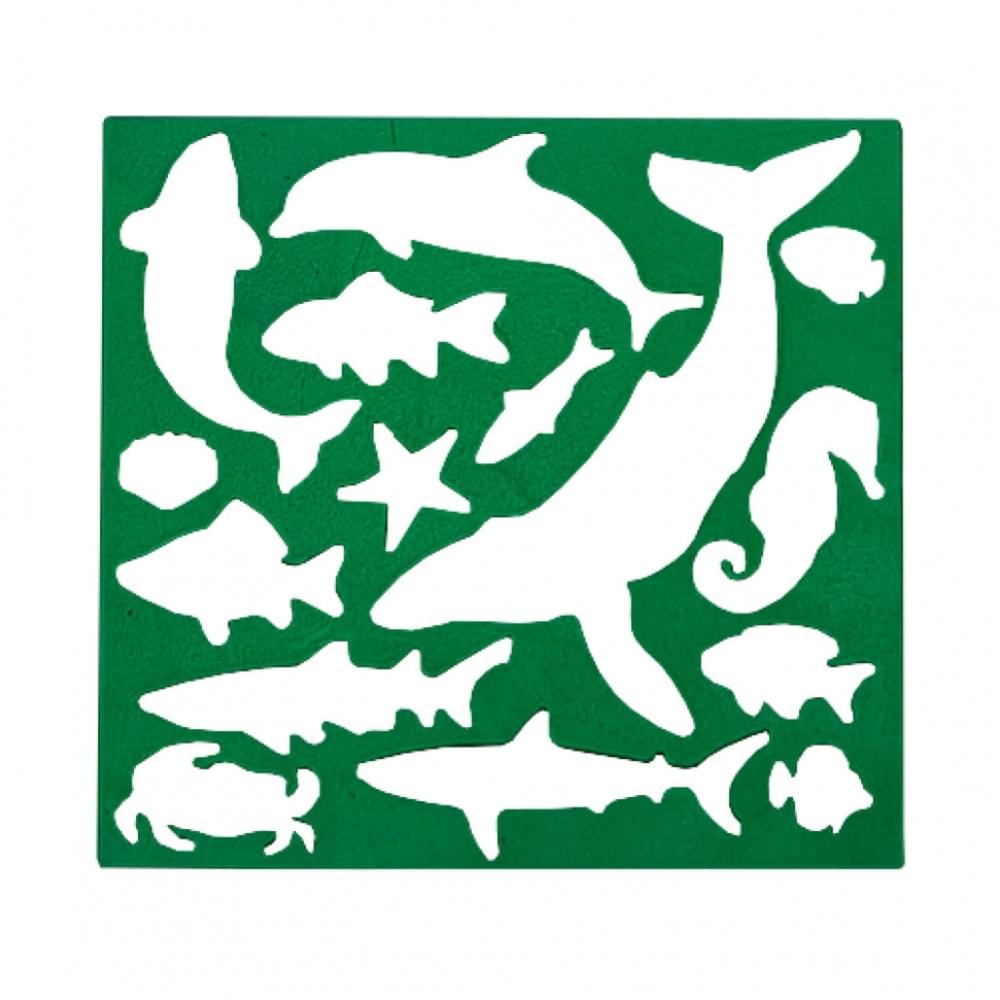 Трафарет дитячий "Морські мешканці" AS-0255, К-9067м