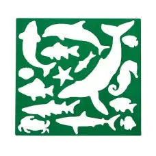 Трафарет дитячий "Морські мешканці" AS-0255, К-9067м