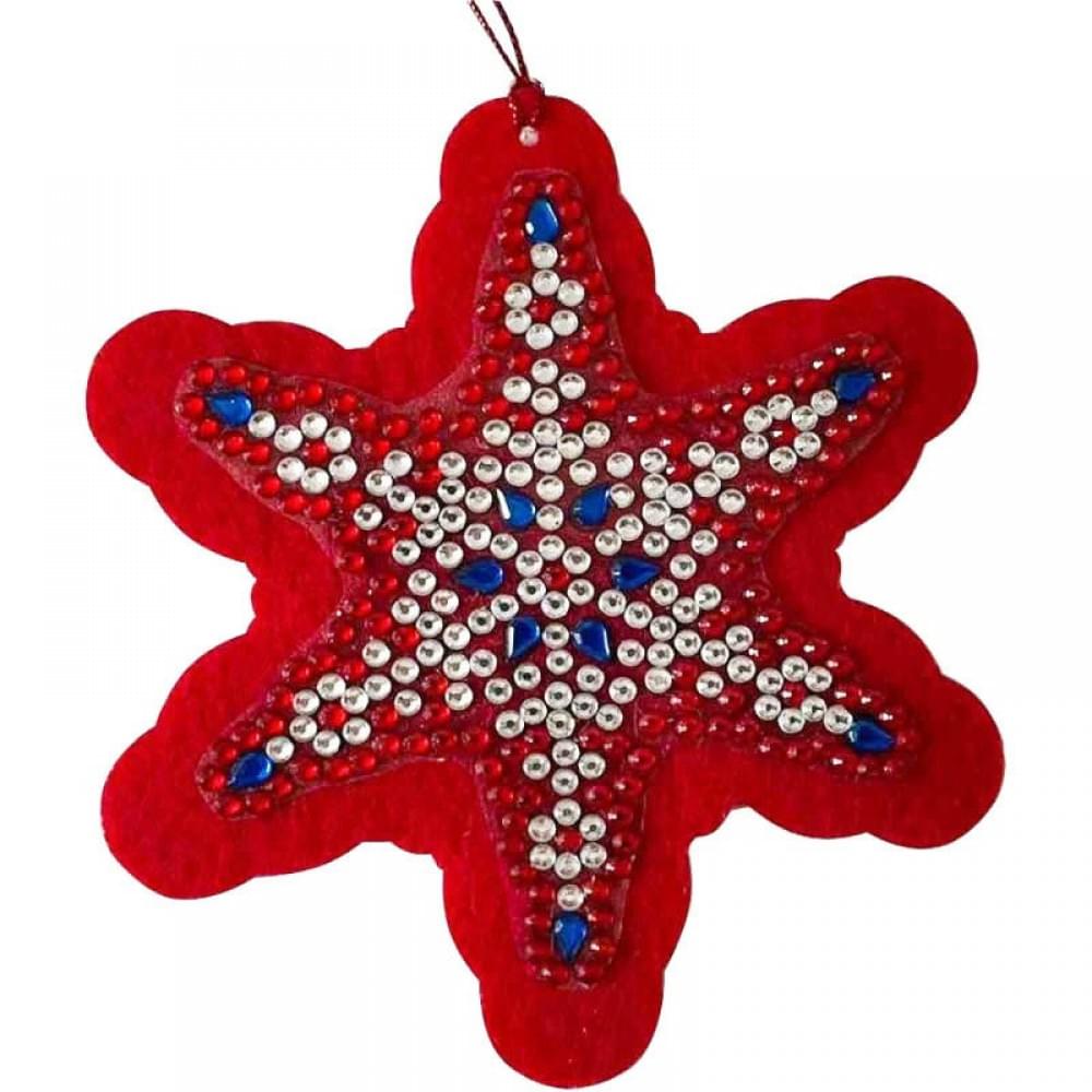 Набір для творчості зі стразами "Сніжинка" 178454, 10х10 см