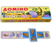 Настільна гра доміно "Веселі звірята" Енергія Плюс 87017, 28 елементів