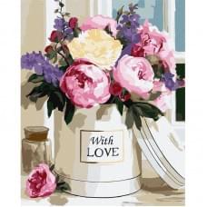 Картина за номерами "Теплі квіткові відтінки" ©art_selena_ua KHO3340, 40х50 см