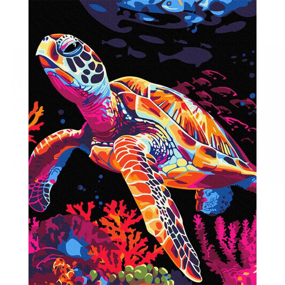 Картина за номерами "Фантазія черепахи" Brushme BSB0017, 40х50 см
