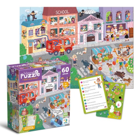Дитячий віммельпазл "Містечко професій" DoDo Toys 300662, 60 елементів