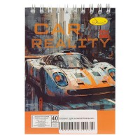 Блокнот для записей "Car reality" А6 АП-1711-2, 40 листов, пружина сверху