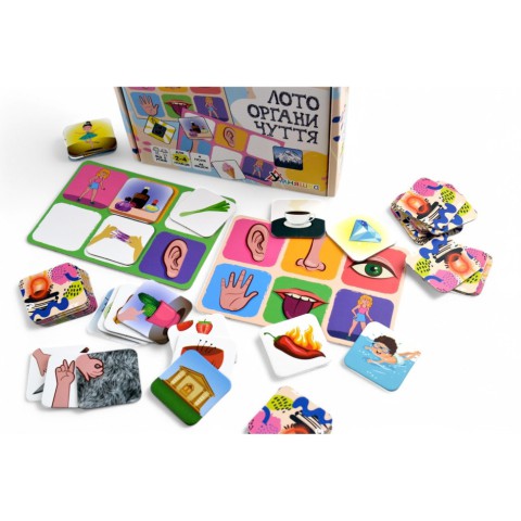 Дитяче лото "Органи чуття" 2279-UM 4 поля, 48 фішок