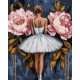 Картина за номерами "Балерина з рожевими півоніями" ©art_selena_ua KHO8662, 40x50 см