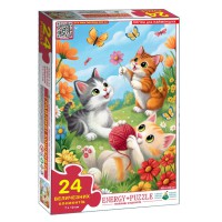Пазл дитячий Грайливі кошенята 88243, 24 великих елементи