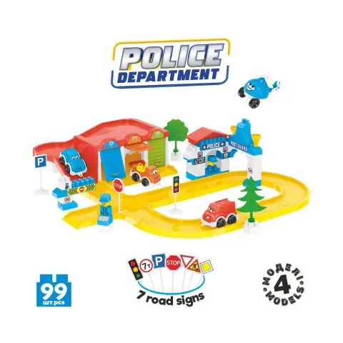 Ігровий набір "Поліцейський паркінг" 0006TXK 99 деталей 4 моделі