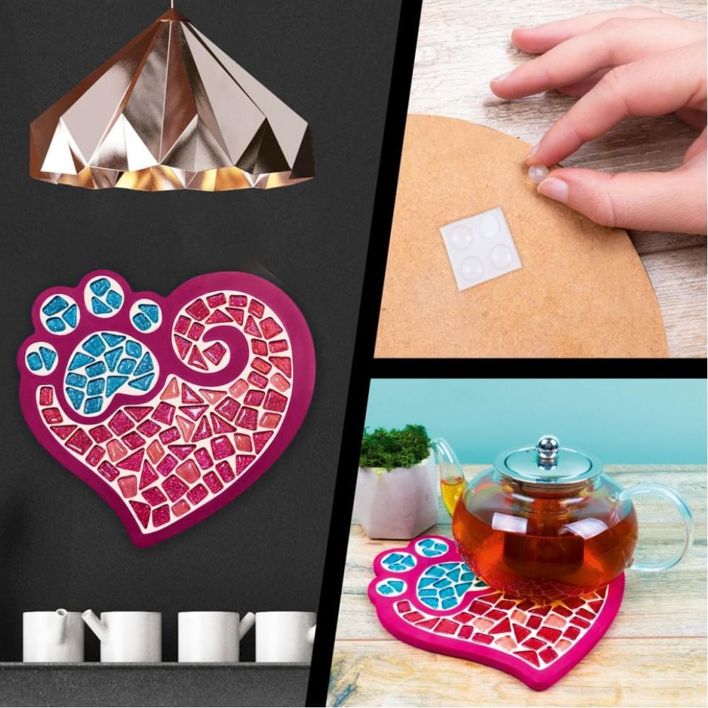 Набір для творчості скляна мозаїка "Лапа з серцем" MA2032, 2 рівень