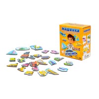 Дерев'яний магнітний пазл "Машинки" Puz-22932, 30 елементів