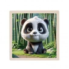 Дитячий дерев'яний пазл-вкладиш "Пандочка" MD 1509-24, 6 елементів 9,8 х 9,8 х 0,4 см