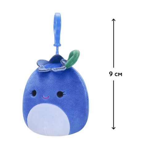 М'яка іграшка Чорниця Блубі Squishmallows SQCP00147 на кліпсі 9 см