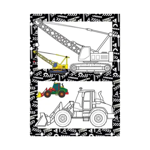 Книжка розмальовка "Будівництво" РМ-48-53 с цветными подсказками