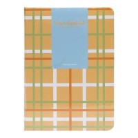 Блокнот A6 "Wonderful" 6701-1 твердий перепліт, 2 закладки та 2 гумки для ручок 80 аркушів 10х14,5 см Помаранчевий