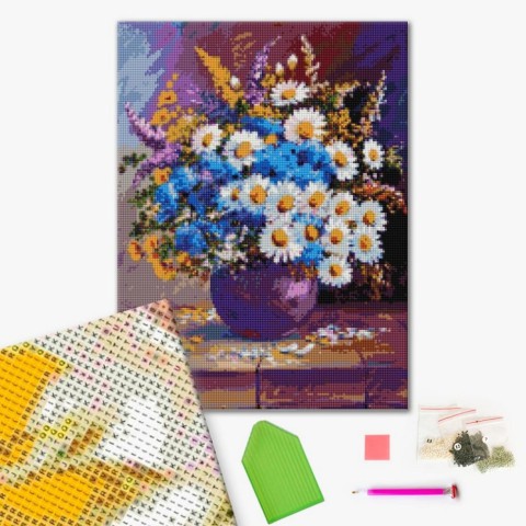 Алмазна мозаїка "Волошковий букет" DBS1009, 40х50 см