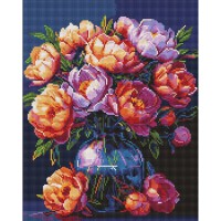 Алмазна мозаїка "Букет півоній" ©art_selena_ua AMO20028, 40х50 см