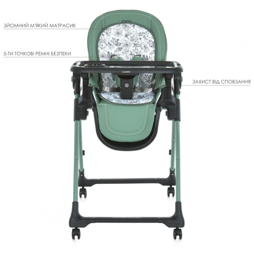 Стілець для годування ME 1037-B CRYSTAL Green до 15 кг