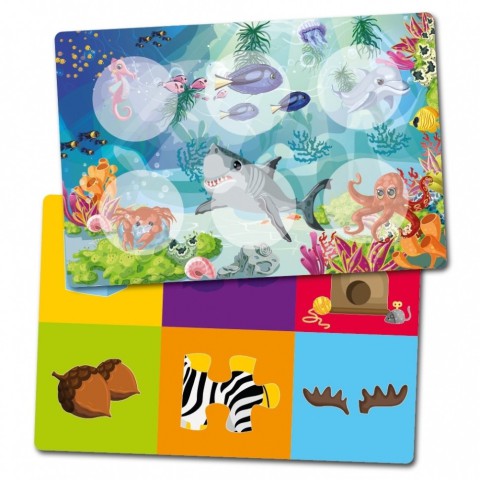 Настільна гра Лото тварини+асоціації 128527, 6 карток-планшеток