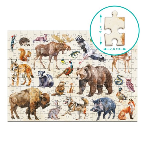 Дитячий пазл Монтессорі "Лісові тварини" DoDo Toys 300629, 200 елементів