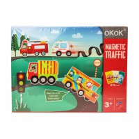 Дерев'яна іграшка Пазли MD 2815 магнітні Транспорт