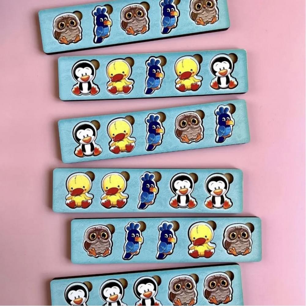 Дерев'яна настільна гра "Птахи" Ubumblebees (ПСД167) PSD167 сортер-комодик