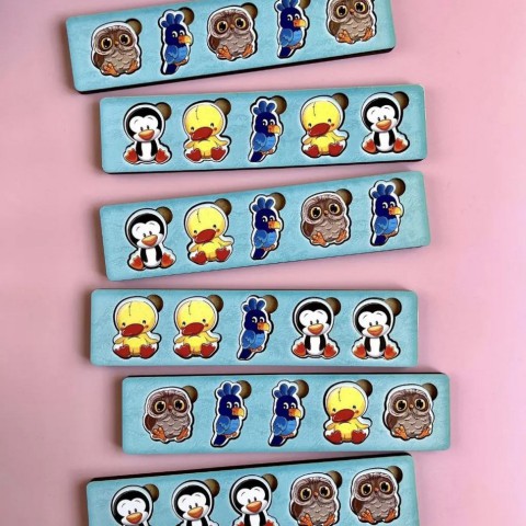 Дерев'яна настільна гра "Птахи" Ubumblebees (ПСД167) PSD167 сортер-комодик