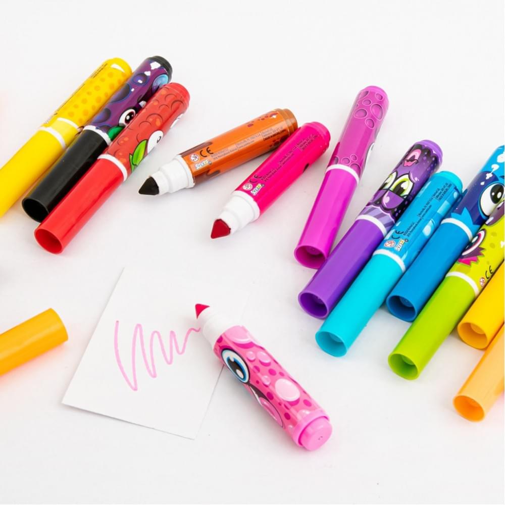 Набір ароматичних мінімаркерів для малювання Яскраві аромати Scentos 16755, 16 кольорів