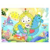 Дитяча мозаїка за номерами "Русалочка" 13-126-8 різнокольорові камінчики