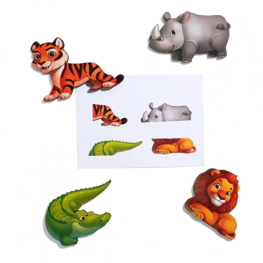 Дерев'яна настільна гра "Повтори за схемою - Африка" Ubumblebees (ПСД178) PSD178 на липучках