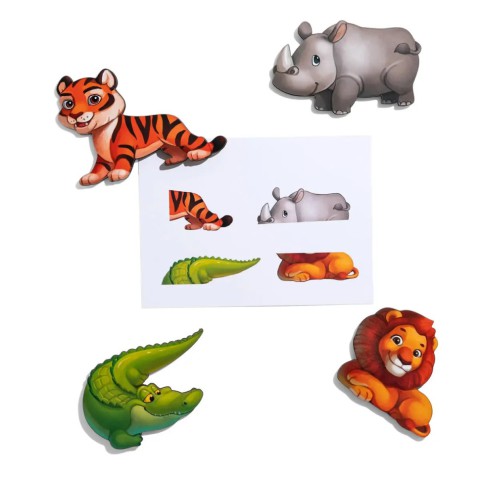 Дерев'яна настільна гра "Повтори за схемою - Африка" Ubumblebees (ПСД178) PSD178 на липучках