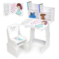 Дитяча Парта N 2071-8-1 білий, зі стільчиком