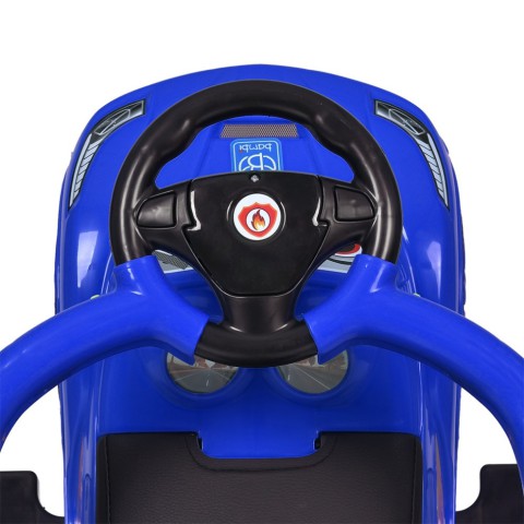 Дитяча каталка-толокар M 5763L-4 синій, з батьківською ручкою