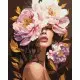 Картина за номерами "В ароматі півоній" KHO8443 з фарбами металік 40х50 см