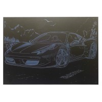 Гравюра А4 "Спорткар-1" ГрА4-8с економ варіант в пакеті 29,7х21 см