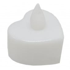 Декоративна свічка "Серце" CX-19 LED, 3см Білий