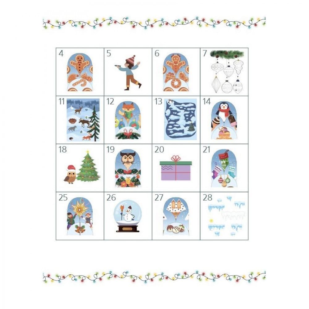 Адвент із саморобками та завданнями 3-4 роки АДВ008, 13 виробів та 18 завдань Адвент із саморобками та завданнями 3-4 роки АДВ008, 13 виробів та 18 завдань