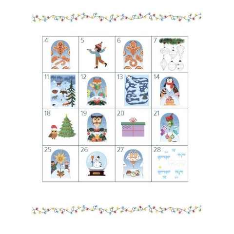 Адвент із саморобками та завданнями 3-4 роки АДВ008, 13 виробів та 18 завдань