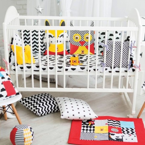 Підвіска-бортик для ліжечка "Совушка B&W" МС 110512-04