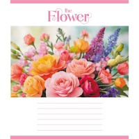 Зошит учнівський "Яскраві квіти" 018-540208L-2 у лінію, 18 аркушів (959054)