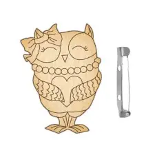 Заготовка броши для раскрашивания "Совушка-2" FDZB-043