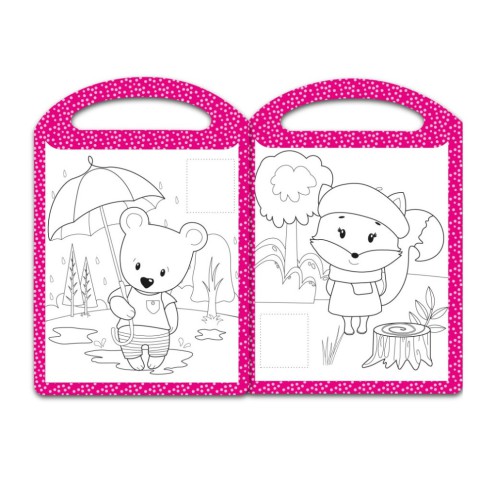 Дитяча розмальовка "Милі улюбленці" РМ-68-03, 16 наліпок