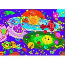 Величезна розмальовка "Космічні пригоди" 130002, 58х81 см Величезна розмальовка "Космічні пригоди" 130002, 58х81 см