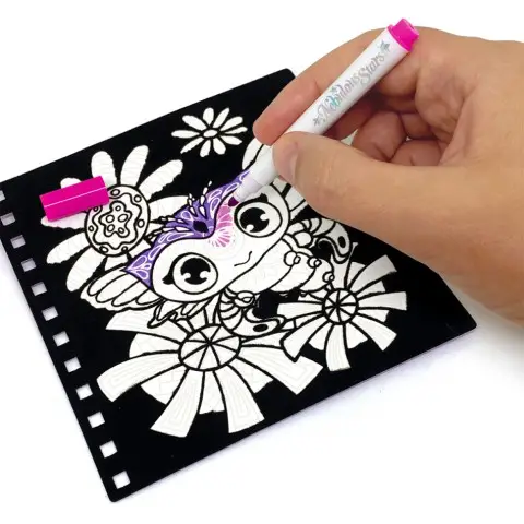 Набір для творчості Розмальовка: Візерунки на оксамиті Nebulous Stars 11026, 5 міні маркерів