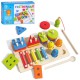 Дерев'яна іграшка Багатофункціональна дошка "Гео-Мелодії" MD 0855 геометрика, ксилофон