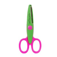 Ножиці дитячі 80685(Green-Pink) з фігурним лезом