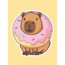 Алмазна мозаїка з частковою викладкою "Солодкий капібара" AMV1221, 15х20 см